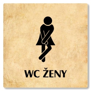 WC ženy, 118x118mm, pergamen, Nevada